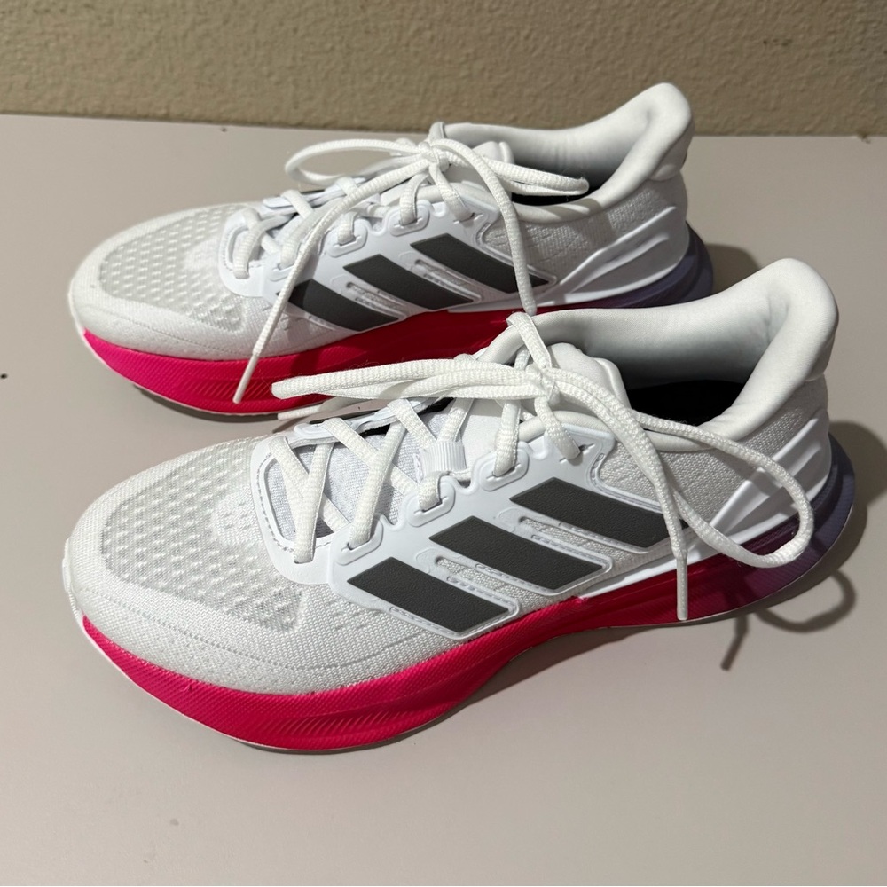 adidas White red Women's Athletic Running Shoes Ultrarun